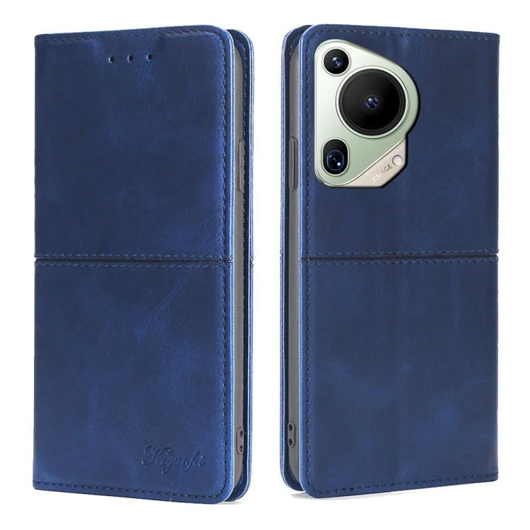 Custodia per telefono in pelle magnetica con trama di mucca, For Huawei Pura 70 Ultra 5G, For Huawei nova 12i 4G, For Huawei Pura 70 5G, For Huawei nova 12 5G