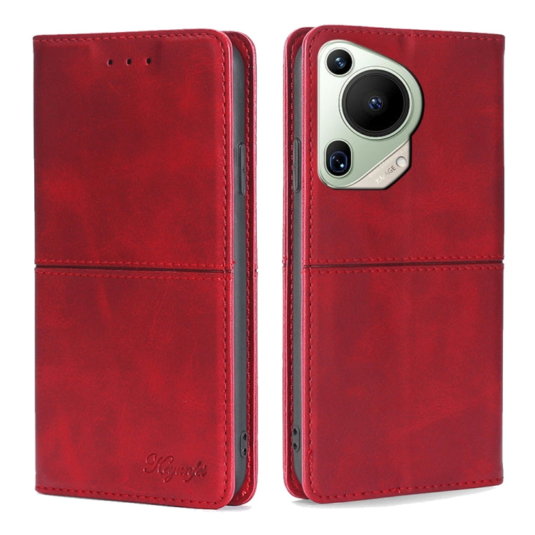 Custodia per telefono in pelle magnetica con trama di mucca, For Huawei Pura 70 Ultra 5G, For Huawei nova 12i 4G, For Huawei Pura 70 5G, For Huawei nova 12 5G