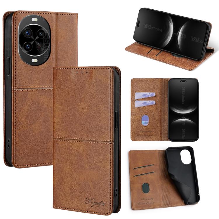 Custodia per telefono in pelle magnetica con trama di mucca, For Huawei nova 14 Ultra 5G, For Huawei nova 14 Pro 5G, For Huawei nova 14 5G, For Huawei Pura 70 Pro / 70 Pro+ 5G