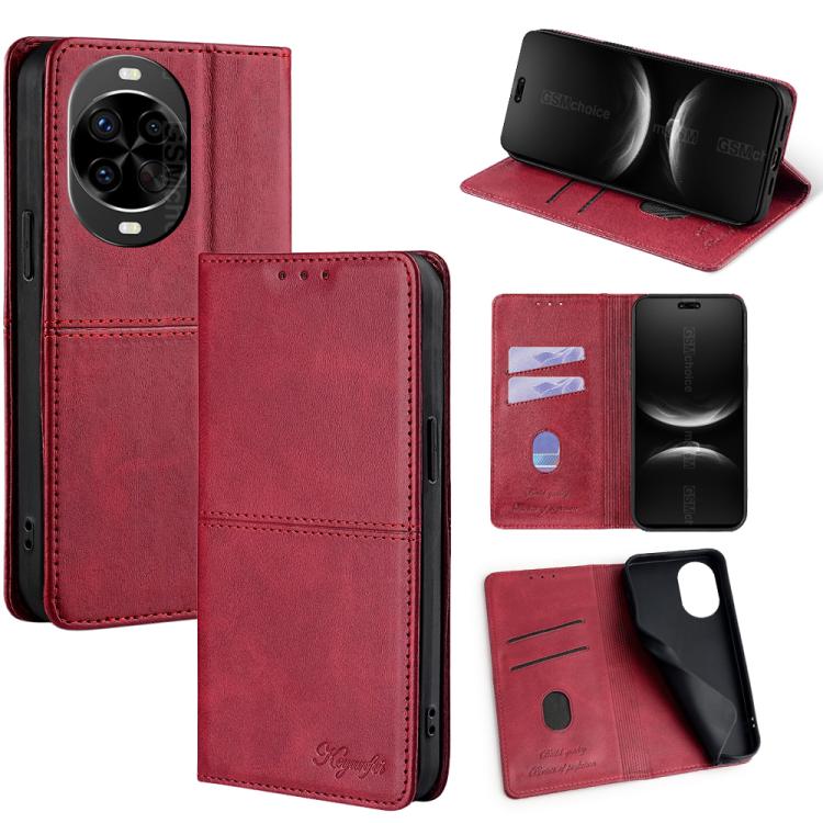 Custodia per telefono in pelle magnetica con trama di mucca, For Huawei nova 14 Ultra 5G, For Huawei nova 14 Pro 5G, For Huawei nova 14 5G, For Huawei Pura 70 Pro / 70 Pro+ 5G