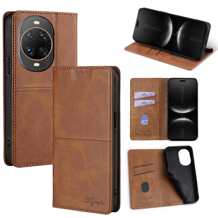 Custodia per telefono in pelle magnetica con trama di mucca, For Huawei nova 14 Ultra 5G, For Huawei nova 14 Pro 5G, For Huawei nova 14 5G, For Huawei Pura 70 Pro / 70 Pro+ 5G