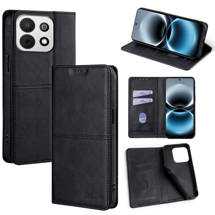 Custodia per telefono in pelle magnetica con trama di mucca, For Huawei Enjoy 90 Pro Max 5G, For Huawei Enjoy 90 Plus 5G, For Huawei Maimang 40 5G, For Huawei Pura 80 5G