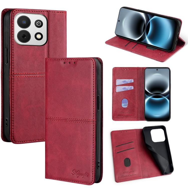 Custodia per telefono in pelle magnetica con trama di mucca, For Huawei Enjoy 90 Pro Max 5G, For Huawei Enjoy 90 Plus 5G, For Huawei Maimang 40 5G, For Huawei Pura 80 5G