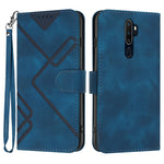 Custodia per cellulare in pelle con motivo a linea, For OPPO A52 / A72 / A92, For OPPO A9 2020/A5 2020