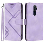 Custodia per cellulare in pelle con motivo a linea, For OPPO A52 / A72 / A92, For OPPO A9 2020/A5 2020