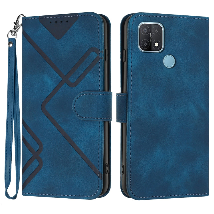 Custodia per cellulare in pelle con motivo a linea, For OPPO A74 5G/A93 5G/A54 5G, For OPPO Reno5 4G / 5G / Find X3 Lite, For OPPO A15 / A15s, For OPPO A53s / A32 / A53