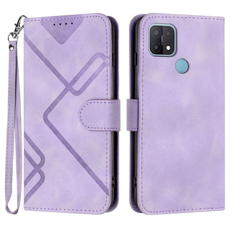 Custodia per cellulare in pelle con motivo a linea, For OPPO A74 5G/A93 5G/A54 5G, For OPPO Reno5 4G / 5G / Find X3 Lite, For OPPO A15 / A15s, For OPPO A53s / A32 / A53