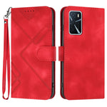 Custodia per cellulare in pelle con motivo a linea, For OPPO A16 4G/A55 5G/A53s 5G, For OPPO Reno6 Pro+ 5G, For OPPO A94 4G/A95 5G/Reno5 Z, For OPPO A94 5G/F19 Pro/F19 Pro+ 5G