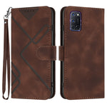 Custodia per cellulare in pelle con motivo a linea, For OPPO A52 / A72 / A92, For OPPO A9 2020/A5 2020