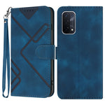 Custodia per cellulare in pelle con motivo a linea, For OPPO A74 5G/A93 5G/A54 5G, For OPPO Reno5 4G / 5G / Find X3 Lite, For OPPO A15 / A15s, For OPPO A53s / A32 / A53