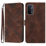 Custodia per cellulare in pelle con motivo a linea, For OPPO A74 5G/A93 5G/A54 5G, For OPPO Reno5 4G / 5G / Find X3 Lite, For OPPO A15 / A15s, For OPPO A53s / A32 / A53