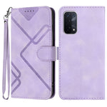 Custodia per cellulare in pelle con motivo a linea, For OPPO A74 5G/A93 5G/A54 5G, For OPPO Reno5 4G / 5G / Find X3 Lite, For OPPO A15 / A15s, For OPPO A53s / A32 / A53