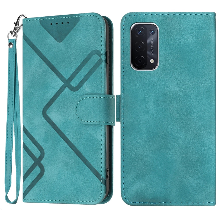 Custodia per cellulare in pelle con motivo a linea, For OPPO A74 5G/A93 5G/A54 5G, For OPPO Reno5 4G / 5G / Find X3 Lite, For OPPO A15 / A15s, For OPPO A53s / A32 / A53