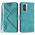 Custodia per cellulare in pelle con motivo a linea, For OPPO A1 Pro / Reno8 T 5G Global, For OPPO A77 4G Global, For OPPO A98 5G, For OPPO A17