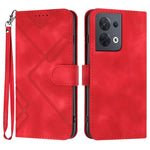 Custodia per cellulare in pelle con motivo a linea, For OPPO Reno8 5G, For OPPO A36 / A76 / A96 / K10 4G, For OPPO Reno6 Z 5G/Reno5 F/Reno5 Lite, For OPPO A16