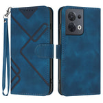Custodia per cellulare in pelle con motivo a linea, For OPPO Reno8 5G, For OPPO A36 / A76 / A96 / K10 4G, For OPPO Reno6 Z 5G/Reno5 F/Reno5 Lite, For OPPO A16