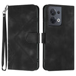Custodia per cellulare in pelle con motivo a linea, For OPPO Reno8 5G, For OPPO A36 / A76 / A96 / K10 4G, For OPPO Reno6 Z 5G/Reno5 F/Reno5 Lite, For OPPO A16