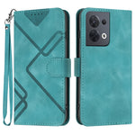 Custodia per cellulare in pelle con motivo a linea, For OPPO Reno8 5G, For OPPO A36 / A76 / A96 / K10 4G, For OPPO Reno6 Z 5G/Reno5 F/Reno5 Lite, For OPPO A16