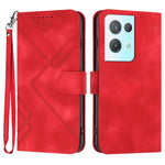 Custodia per cellulare in pelle con motivo a linea, For OPPO A57e 4G Global/A57s 4G Global, For OPPO A57s 4G/A77 5G/A57 5G, For OPPO A57 5G/A77 5G/A57 4G Global, For OPPO Reno8 Pro 5G/Reno8 Pro+ 5G