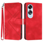 Custodia per cellulare in pelle con motivo a linea, For OPPO A60, For OPPO Reno11 F / F25 Pro, For OPPO A38 /  A18, For OPPO Find X8 Pro