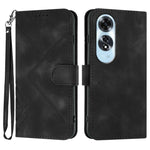 Custodia per cellulare in pelle con motivo a linea, For OPPO A60, For OPPO Reno11 F / F25 Pro, For OPPO A38 /  A18, For OPPO Find X8 Pro