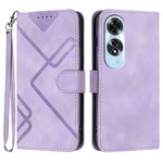 Custodia per cellulare in pelle con motivo a linea, For OPPO A60, For OPPO Reno11 F / F25 Pro, For OPPO A38 /  A18, For OPPO Find X8 Pro