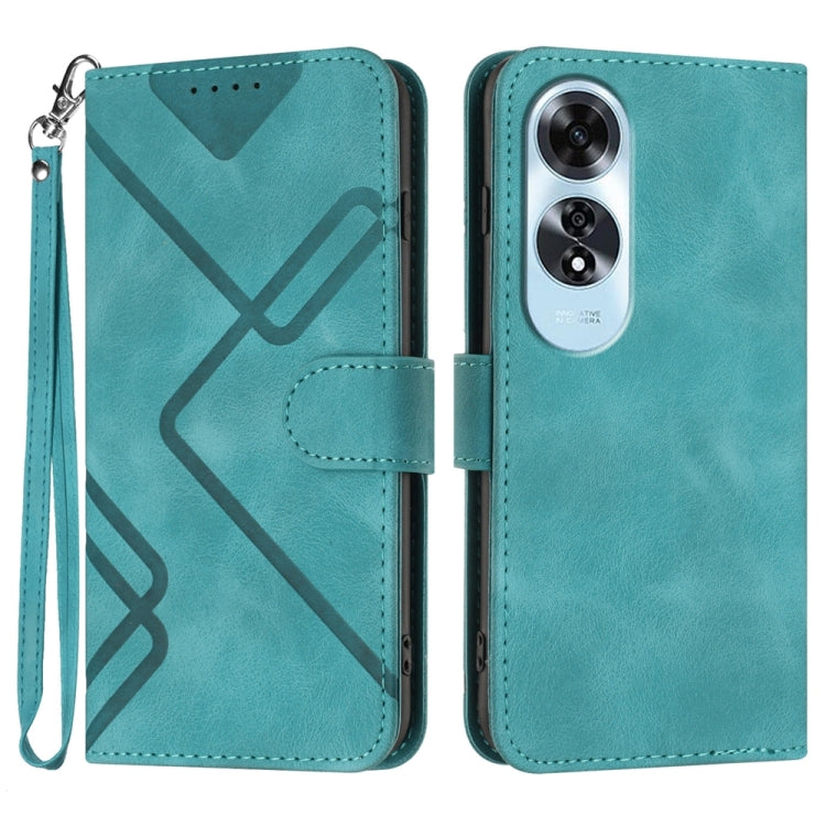 Custodia per cellulare in pelle con motivo a linea, For OPPO A60, For OPPO Reno11 F / F25 Pro, For OPPO A38 /  A18, For OPPO Find X8 Pro