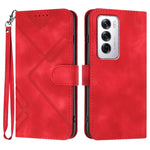 Custodia per cellulare in pelle con motivo a linea, For OPPO A5 Pro 5G, For OPPO Reno13 F 4G / 5G, For OPPO Find X8, For OPPO Reno12 Global