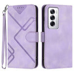 Custodia per cellulare in pelle con motivo a linea, For OPPO A5 Pro 5G, For OPPO Reno13 F 4G / 5G, For OPPO Find X8, For OPPO Reno12 Global
