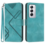 Custodia per cellulare in pelle con motivo a linea, For OPPO A5 Pro 5G, For OPPO Reno13 F 4G / 5G, For OPPO Find X8, For OPPO Reno12 Global