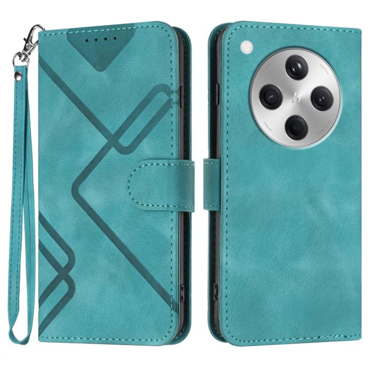Custodia per cellulare in pelle con motivo a linea, For OPPO A5 Pro 5G, For OPPO Reno13 F 4G / 5G, For OPPO Find X8, For OPPO Reno12 Global