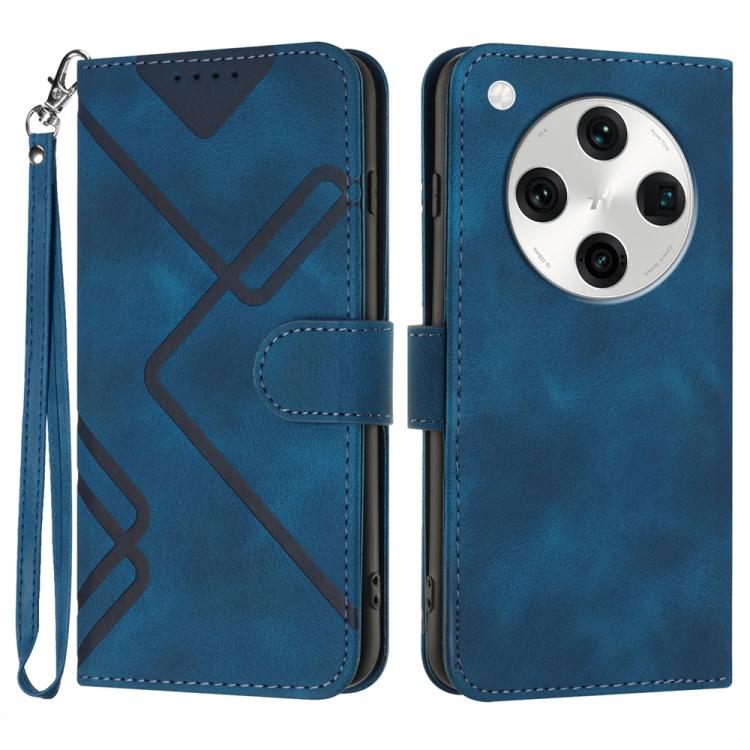 Custodia per cellulare in pelle con motivo a linea, For OPPO A60, For OPPO Reno11 F / F25 Pro, For OPPO A38 /  A18, For OPPO Find X8 Pro