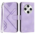 Custodia per cellulare in pelle con motivo a linea, For OPPO A60, For OPPO Reno11 F / F25 Pro, For OPPO A38 /  A18, For OPPO Find X8 Pro