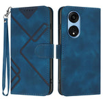 Custodia per cellulare in pelle con motivo a linea, For OPPO A1 Pro / Reno8 T 5G Global, For OPPO A77 4G Global, For OPPO A98 5G, For OPPO A17