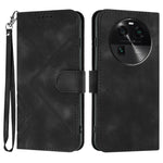 Custodia per cellulare in pelle con motivo a linea, For OPPO A78 5G / A1x, For OPPO Reno8 T 4G, For OPPO Find X6 Pro, For OPPO Find X6