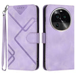 Custodia per cellulare in pelle con motivo a linea, For OPPO A78 5G / A1x, For OPPO Reno8 T 4G, For OPPO Find X6 Pro, For OPPO Find X6