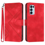 Custodia per cellulare in pelle con motivo a linea, For OPPO A74 5G/A93 5G/A54 5G, For OPPO Reno5 4G / 5G / Find X3 Lite, For OPPO A15 / A15s, For OPPO A53s / A32 / A53
