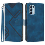 Custodia per cellulare in pelle con motivo a linea, For OPPO A74 5G/A93 5G/A54 5G, For OPPO Reno5 4G / 5G / Find X3 Lite, For OPPO A15 / A15s, For OPPO A53s / A32 / A53