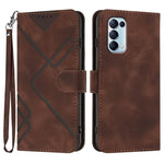 Custodia per cellulare in pelle con motivo a linea, For OPPO A74 5G/A93 5G/A54 5G, For OPPO Reno5 4G / 5G / Find X3 Lite, For OPPO A15 / A15s, For OPPO A53s / A32 / A53