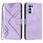 Custodia per cellulare in pelle con motivo a linea, For OPPO A74 5G/A93 5G/A54 5G, For OPPO Reno5 4G / 5G / Find X3 Lite, For OPPO A15 / A15s, For OPPO A53s / A32 / A53