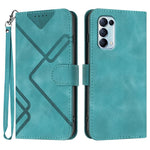 Custodia per cellulare in pelle con motivo a linea, For OPPO A74 5G/A93 5G/A54 5G, For OPPO Reno5 4G / 5G / Find X3 Lite, For OPPO A15 / A15s, For OPPO A53s / A32 / A53