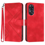 Custodia per cellulare in pelle con motivo a linea, For OPPO A78 5G / A1x, For OPPO Reno8 T 4G, For OPPO Find X6 Pro, For OPPO Find X6