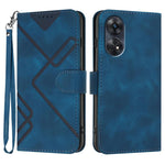 Custodia per cellulare in pelle con motivo a linea, For OPPO A78 5G / A1x, For OPPO Reno8 T 4G, For OPPO Find X6 Pro, For OPPO Find X6