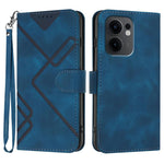 Custodia per cellulare in pelle con motivo a linea, For OPPO A5 Pro 5G, For OPPO Reno13 F 4G / 5G, For OPPO Find X8, For OPPO Reno12 Global