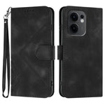 Custodia per cellulare in pelle con motivo a linea, For OPPO A5 Pro 5G, For OPPO Reno13 F 4G / 5G, For OPPO Find X8, For OPPO Reno12 Global