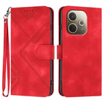 Custodia per cellulare in pelle con motivo a linea, For OPPO A5 Pro 5G, For OPPO Reno13 F 4G / 5G, For OPPO Find X8, For OPPO Reno12 Global