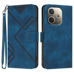 Custodia per cellulare in pelle con motivo a linea, For OPPO A5 Pro 5G, For OPPO Reno13 F 4G / 5G, For OPPO Find X8, For OPPO Reno12 Global