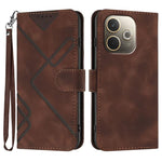 Custodia per cellulare in pelle con motivo a linea, For OPPO A5 Pro 5G, For OPPO Reno13 F 4G / 5G, For OPPO Find X8, For OPPO Reno12 Global