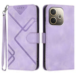 Custodia per cellulare in pelle con motivo a linea, For OPPO A5 Pro 5G, For OPPO Reno13 F 4G / 5G, For OPPO Find X8, For OPPO Reno12 Global