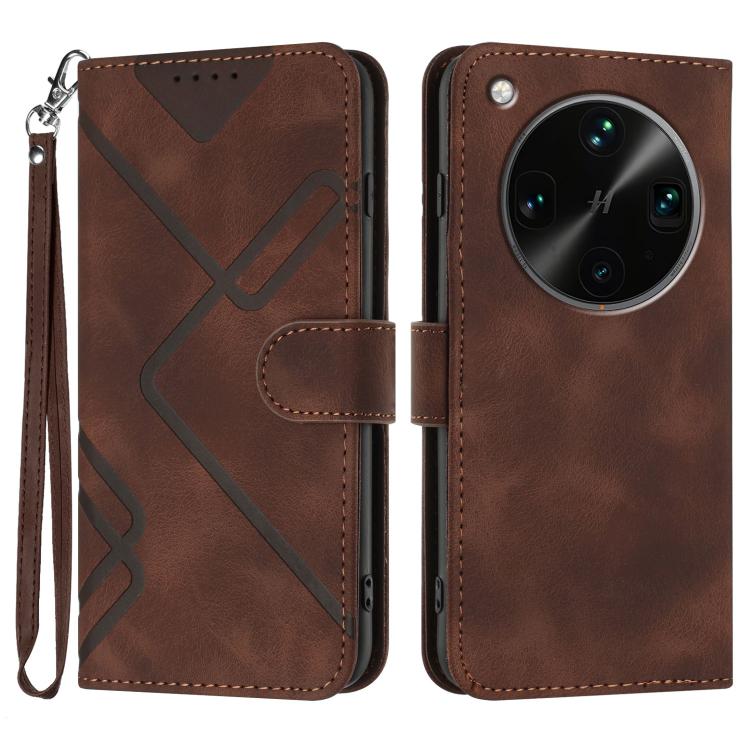 Custodia per cellulare in pelle con motivo a linea, For OPPO K13 5G, For OPPO Find X8s+, For OPPO Find X8s, For OPPO Find X8 Ultra